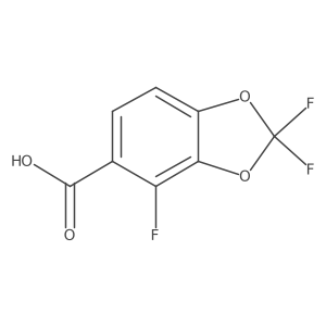 2,2,4-Trifluorobenzo[d][1,3]dioxole-5-carboxylic acid结构式