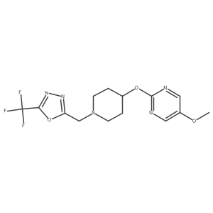 5-Methoxy-2-[(1-{[5-(trifluoromethyl)-1,3,4-oxadiazol-2-yl]methyl}piperidin-4-yl)oxy]pyrimidine Structure