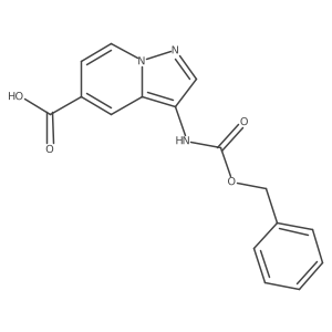 3-{[(Benzyloxy)carbonyl]amino}pyrazolo[1,5-a]pyridine-5-carboxylic acid结构式