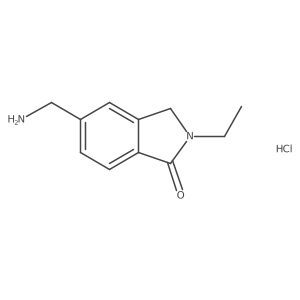 5-(Aminomethyl)-2-ethyl-3H-isoindol-1-one;hydrochloride结构式