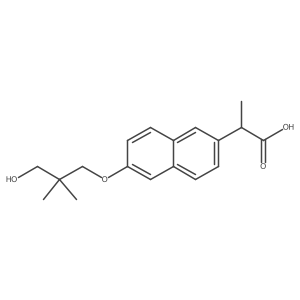 2-(6-(3-Hydroxy-2,2-dimethylpropoxy)naphthalen-2-yl)propanoic acid Structure