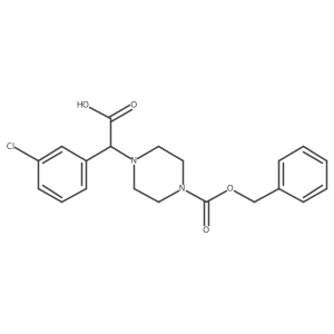 2-{4-[(Benzyloxy)carbonyl]piperazin-1-yl}-2-(3-chlorophenyl)acetic acid结构式