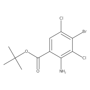 Tert-butyl 2-amino-4-bromo-3,5-dichlorobenzoate结构式