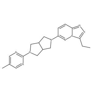 2-(5-{3-Ethyl-[1,2,4]triazolo[4,3-b]pyridazin-6-yl}-octahydropyrrolo[3,4-c]pyrrol-2-yl)-5-methylpyrimidine结构式