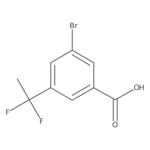3-Bromo-5-(1,1-difluoroethyl)benzoic acid结构式