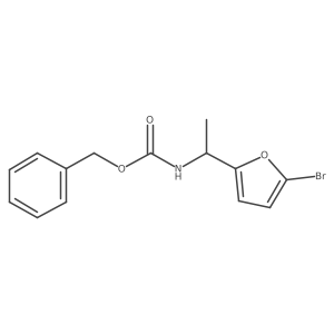 benzyl N-[(1R)-1-(5-bromofuran-2-yl)ethyl]carbamate结构式