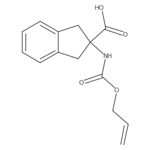 2-{[(prop-2-en-1-yloxy)carbonyl]amino}-2,3-dihydro-1H-indene-2-carboxylic acid结构式