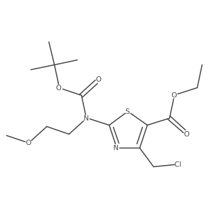 Ethyl 2-{[(tert-butoxy)carbonyl](2-methoxyethyl)amino}-4-(chloromethyl)-1,3-thiazole-5-carboxylate Structure