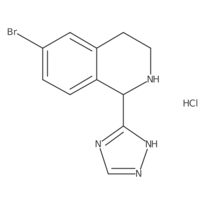 6-bromo-1-(1H-1,2,4-triazol-3-yl)-1,2,3,4-tetrahydroisoquinoline hydrochloride结构式