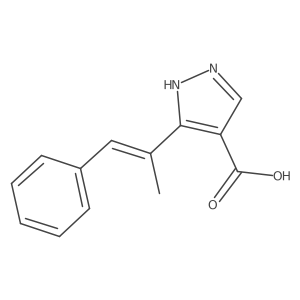5-(1-phenylprop-1-en-2-yl)-1H-pyrazole-4-carboxylic acid Structure