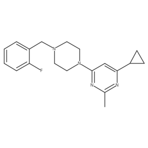 4-Cyclopropyl-6-{4-[(2-fluorophenyl)methyl]piperazin-1-yl}-2-methylpyrimidine Structure