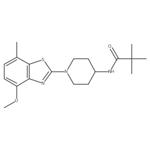 N-[1-(4-methoxy-7-methyl-1,3-benzothiazol-2-yl)piperidin-4-yl]-2,2-dimethylpropanamide结构式