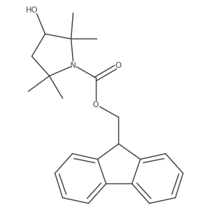 (9H-fluoren-9-yl)methyl 3-hydroxy-2,2,5,5-tetramethylpyrrolidine-1-carboxylate结构式