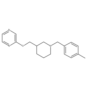 2-({1-[(4-Methylphenyl)methyl]piperidin-3-yl}methoxy)pyrazine Structure