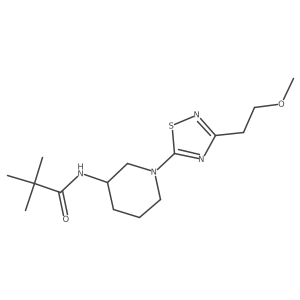 N-{1-[3-(2-methoxyethyl)-1,2,4-thiadiazol-5-yl]piperidin-3-yl}-2,2-dimethylpropanamide Structure