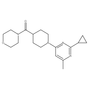 4-[1-(2-Cyclopropyl-6-methylpyrimidin-4-yl)piperidine-4-carbonyl]morpholine Structure