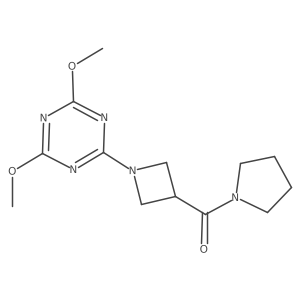 2,4-Dimethoxy-6-[3-(pyrrolidine-1-carbonyl)azetidin-1-yl]-1,3,5-triazine Structure