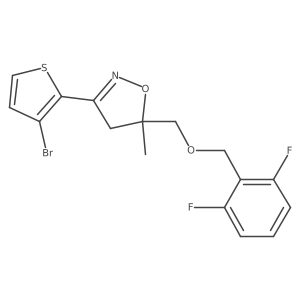 3-(3-Bromo-2-thienyl)-5-[[(2,6-difluorophenyl)methoxy]methyl]-4,5-dihydro-5-methylisoxazole结构式