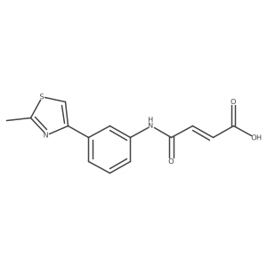 (Z)-4-((3-(2-methylthiazol-4-yl)phenyl)amino)-4-oxobut-2-enoic acid Structure