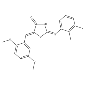 (2Z,5Z)-5-(2,5-dimethoxybenzylidene)-2-[(2,3-dimethylphenyl)imino]-1,3-thiazolidin-4-one Structure