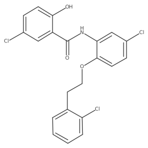 Benzamide,5-chloro-n-[5-chloro-2-[2-(2-chlorophenyl)ethoxy]phenyl]-2-hydroxy-结构式