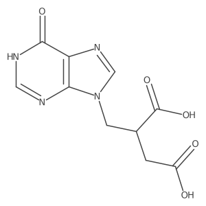 2-((6-oxo-3H-Purin-9(6H)-yl)methyl)succinicacid Structure