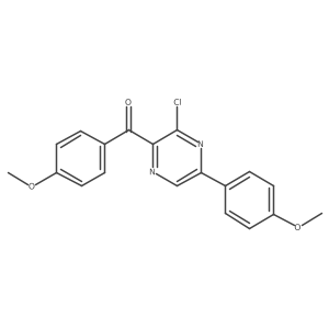 [3-Chloro-5-(4-methoxyphenyl)-2-pyrazinyl](4-methoxyphenyl)methanone Structure