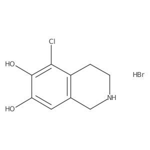 5-Chloro-1,2,3,4-tetrahydroisoquinoline-6,7-diol hydrobromide Structure