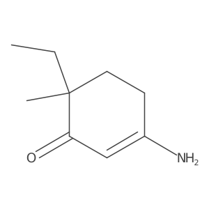 3-Amino-6-ethyl-6-methylcyclohex-2-enone结构式