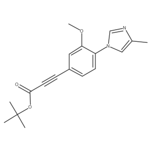 1,1-Dimethylethyl 3-[3-methoxy-4-(4-methyl-1H-imidazol-1-yl)phenyl]-2-propynoate结构式
