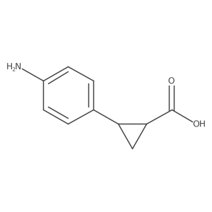 (1S,2R)-2-(4-aminophenyl)cyclopropane-1-carboxylic acid结构式