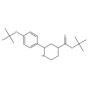 3-(4-Trifluoromethoxy-phenyl)-piperazine-1-carboxylic acid tert-butyl ester Structure