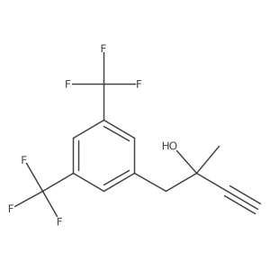 I+/--Ethynyl-I+/--methyl-3,5-bis(trifluoromethyl)benzeneethanol结构式