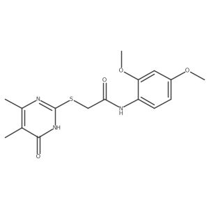 N-(2,4-dimethoxyphenyl)-2-((4,5-dimethyl-6-oxo-1,6-dihydropyrimidin-2-yl)thio)acetamide Structure