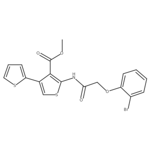 [2,3'-Bithiophene]-4'-carboxylic acid, 5'-[[(2-bromophenoxy)acetyl]amino]-, methyl ester结构式