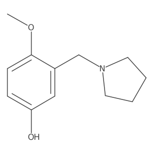 4-Methoxy-5-(pyrrolidin-1-ylmethyl)phenol结构式