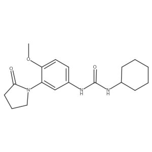 1-Cyclohexyl-3-[4-methoxy-3-(2-oxopyrrolidin-1-yl)phenyl]urea结构式