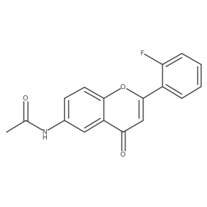 N-[2-(2-fluorophenyl)-4-oxochromen-6-yl]acetamide Structure