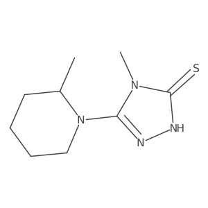 2,4-Dihydro-4-methyl-5-(2-methyl-1-piperidinyl)-3H-1,2,4-triazole-3-thione结构式