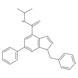 6-phenyl-N-(propan-2-yl)-1-[(pyridin-4-yl)methyl]-1H-pyrazolo[3,4-b]pyridine-4-carboxamide结构式