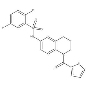2,5-difluoro-N-(1-(thiophene-2-carbonyl)-1,2,3,4-tetrahydroquinolin-6-yl)benzenesulfonamide Structure