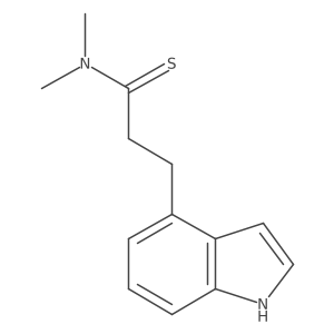 3-(1H-indol-4-yl)-N,N-dimethylpropanethioamide结构式