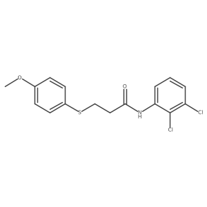 N-(2,3-dichlorophenyl)-3-((4-methoxyphenyl)thio)propanamide结构式