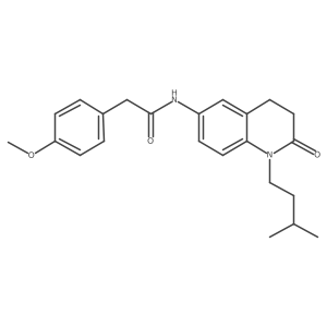 N-(1-isopentyl-2-oxo-1,2,3,4-tetrahydroquinolin-6-yl)-2-(4-methoxyphenyl)acetamide Structure