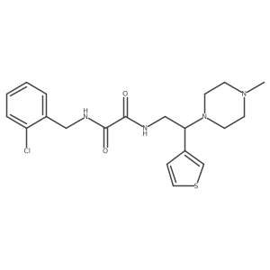 N1-(2-chlorobenzyl)-N2-(2-(4-methylpiperazin-1-yl)-2-(thiophen-3-yl)ethyl)oxalamide结构式