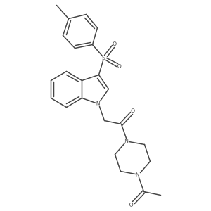1-(4-acetylpiperazin-1-yl)-2-(3-tosyl-1H-indol-1-yl)ethanone结构式