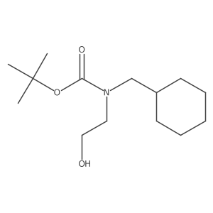 tert-butyl N-(cyclohexylmethyl)-N-(2-hydroxyethyl)carbamate Structure