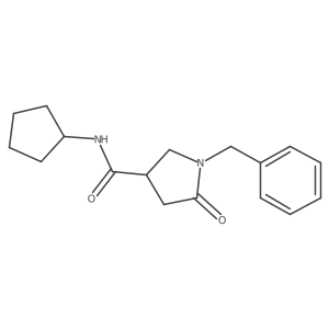 1-benzyl-N-cyclopentyl-5-oxopyrrolidine-3-carboxamide Structure