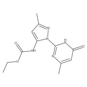 ethyl (3-methyl-1-(4-methyl-6-oxo-1,6-dihydropyrimidin-2-yl)-1H-pyrazol-5-yl)carbamate Structure