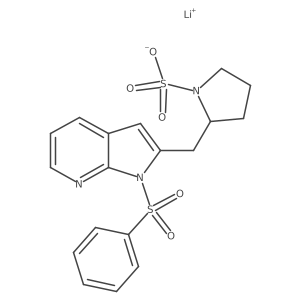 lithium;(2R)-2-[[1-(benzenesulfonyl)pyrrolo[2,3-b]pyridin-2-yl]methyl]pyrrolidine-1-sulfonate Structure